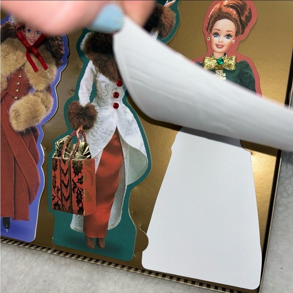 Barbie doll Hallmark 3 embossed cards 1996 greeting cards - Picture 5 of 12